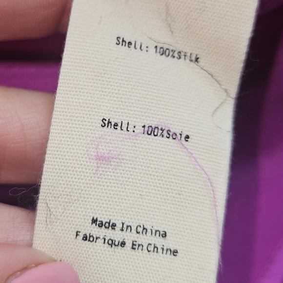 L'Agence The Dani Blouse Silk XS Fuchsia - Picture 6 of 8
